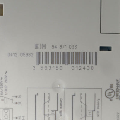 Used Crouzet 84871033 Current Monitoring Relay, 0.1-10A, SPDT 8A 250V, 120VAC Supply