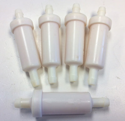 New – Open box Lot of 5 Barbed 3/8" Tube ID Particle Inline Filter 4" x 1.125", 150 Micron