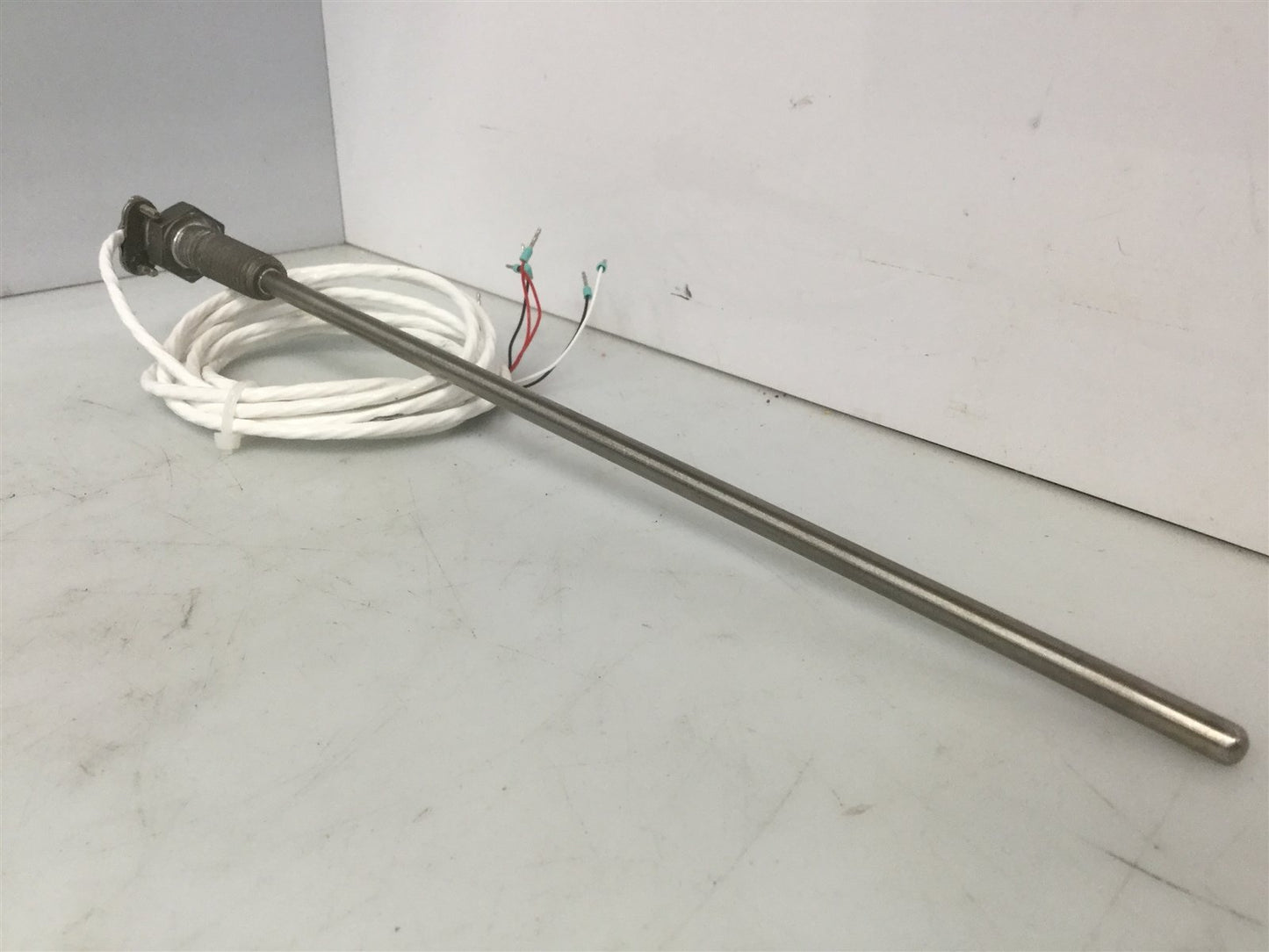 Used RTD Sensor Pt100 2-Pair Bulb 6-Wire 11-3/8" OA Length 1/2-13 UNC Threaded