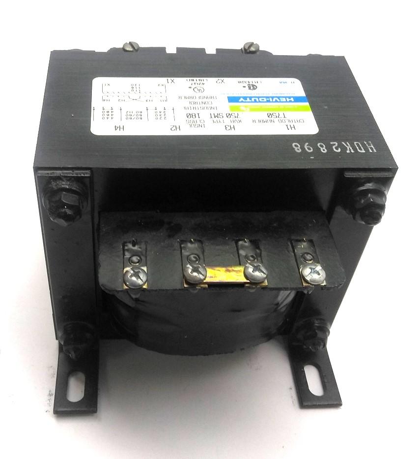 Used General Signal T750 Hevi-Duty Transformer, 1 Phase, 220/480V, .750KVA / 750VA