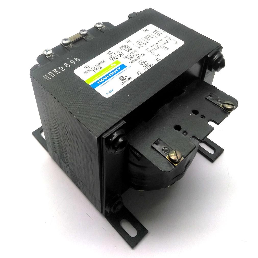 Used General Signal T750 Hevi-Duty Transformer, 1 Phase, 220/480V, .750KVA / 750VA