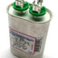 Used Amrad V2000/37-1255 Oval Capacitor, 12.5MFD ±10%, 370VAC 50-60Hz