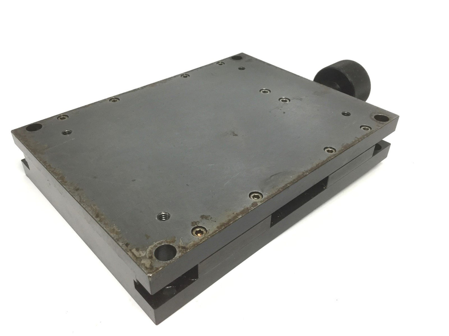 Used Linear Slide Table, Manual Positioner, Travel: 24mm, Dimensions: 8" by 6", Steel