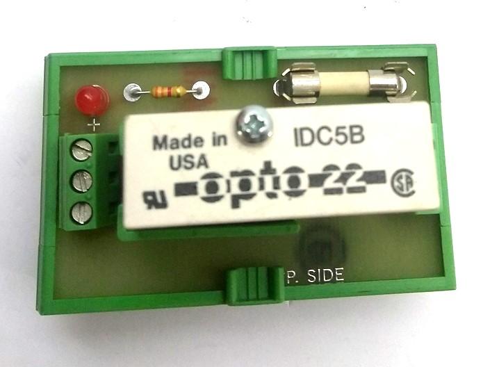 Used Phoenix Contact ESC-1 Relay Base Module, DIN Rail, LED, w/ Opto22 IDC5B Relay