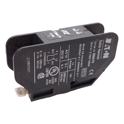 Used Eaton Cutler-Hammer EMA70 Starter Contactor Logic Level Auxiliary Block, 1NO-1NC