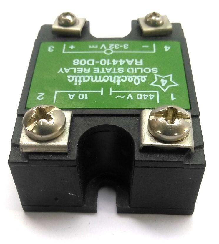 Used Electromatic RA4410-D08 Solid-State Relay, Control: 3-32VDC, Output: 440VAC 10A