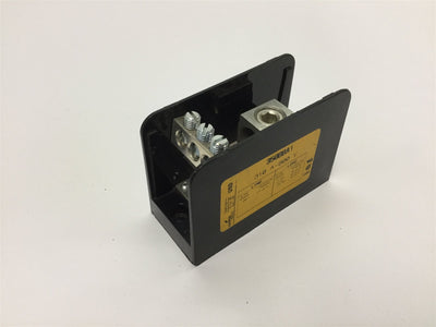Used Cooper Bussmann 350BBA1 Distribution Block, 1-Pole, 9-Outputs/Pole, 600V 310A