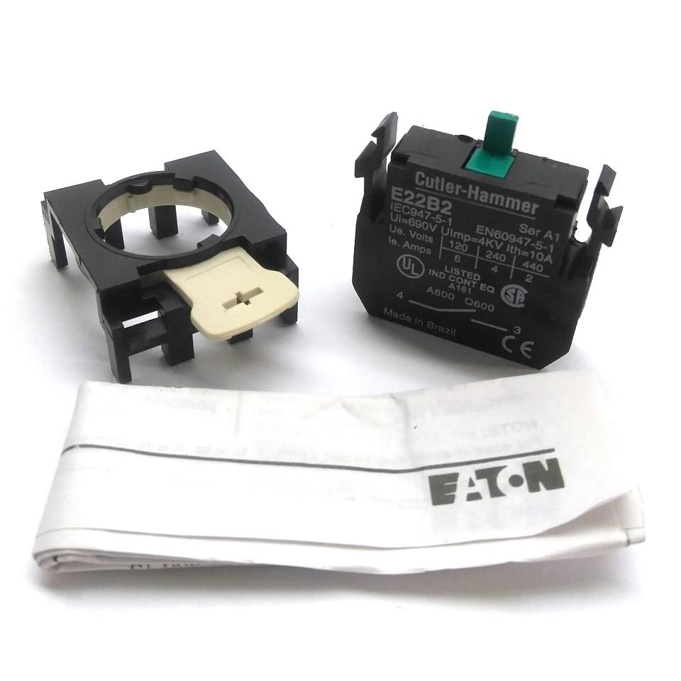 New Cutler Hammer E22B2 Contact Block, Normally Open, 1 Pole, 600V 10A