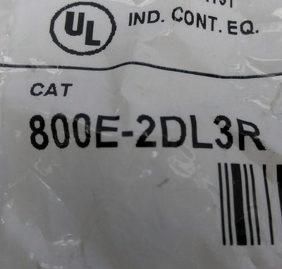 New Allen-Bradley 800E-2DL3R Lamp Assembly, Red LED, 1 Pole, 22.5mm, 24VAC/DC