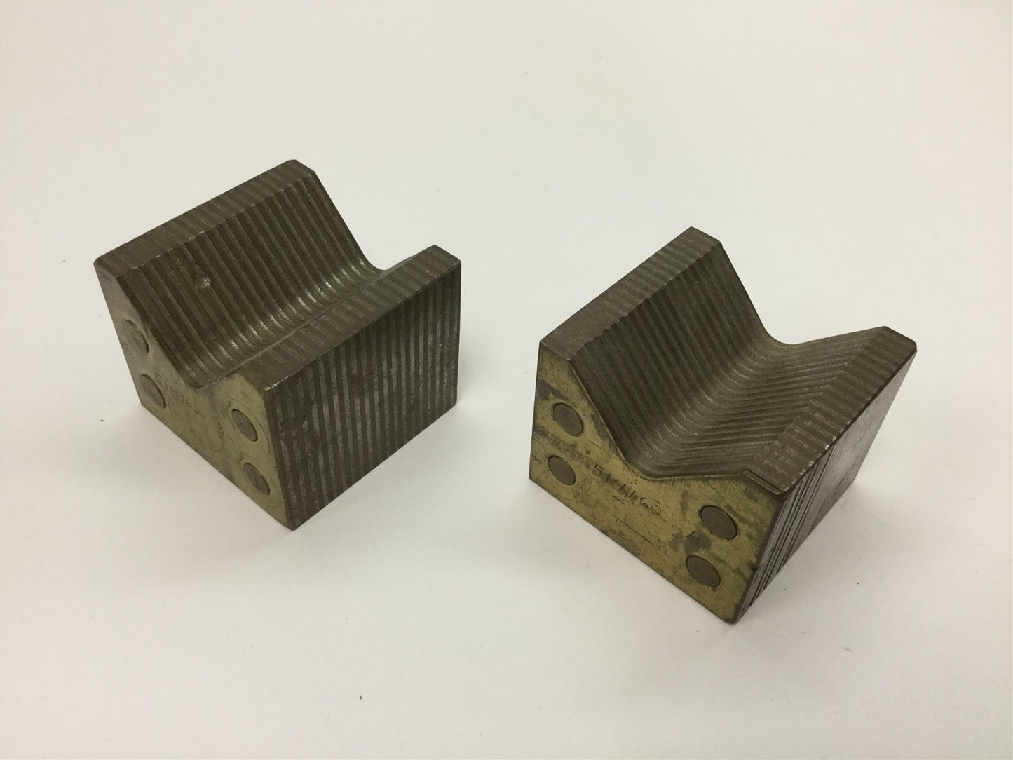 Used Lot of 2 Magnetic V-Blocks, For Electromagnetic Chuck, Surface Grinder, Mill