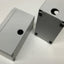 Used Lot of 2 Hoffman Q3PBPCDM 3-Hole Pushbutton Enclosures, 3" x 6" x 3" *w/ Holes*