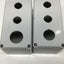 Used Lot of 2 Hoffman Q3PBPCDM 3-Hole Pushbutton Enclosures, 3" x 6" x 3" *w/ Holes*