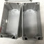 Used Lot of 2 Hoffman Q3PBPCDM 3-Hole Pushbutton Enclosures, 3" x 6" x 3" *w/ Holes*