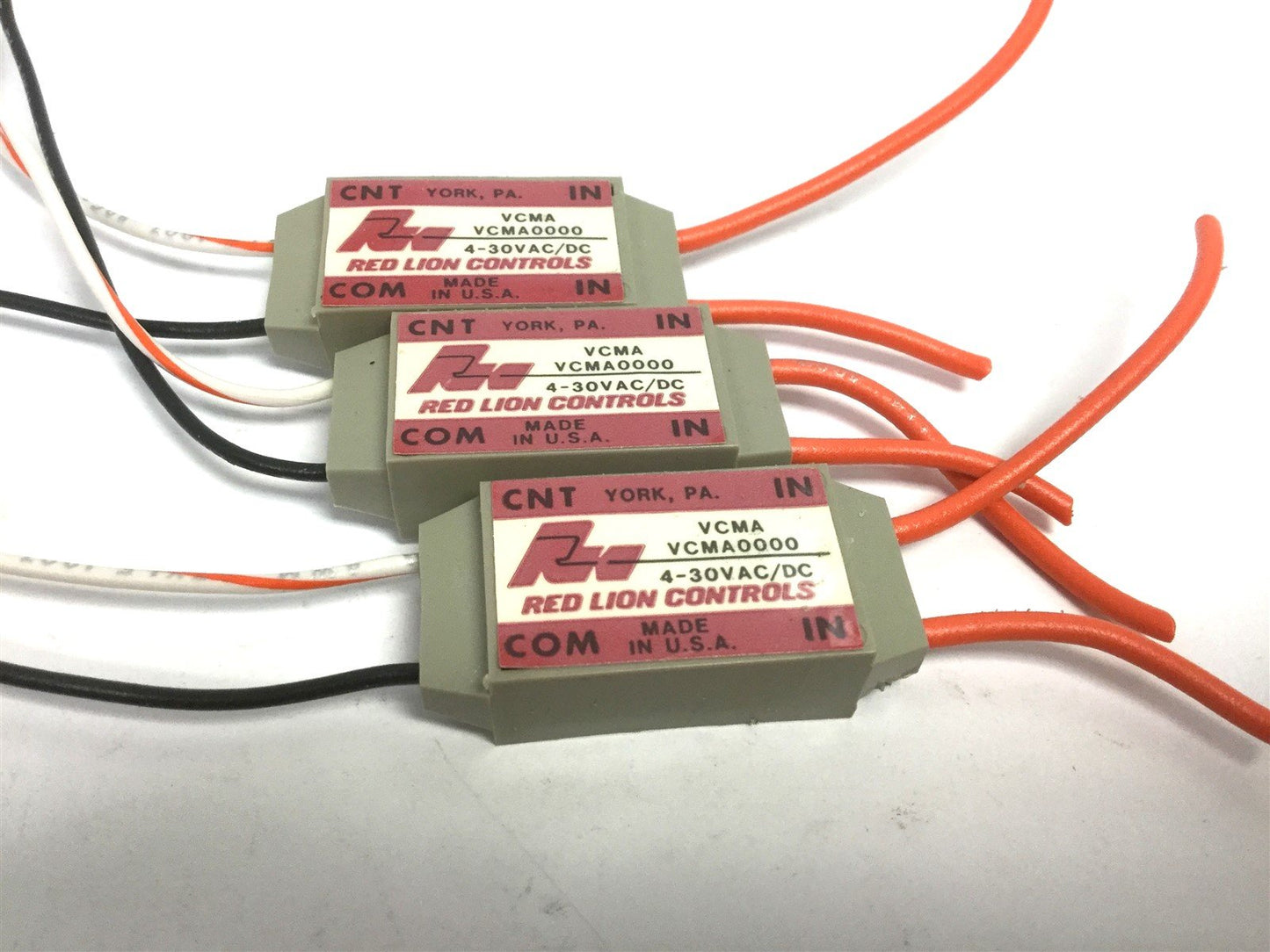 Used Lot of 3 Red Lion Controls VCMA0000 VCMA Signal Converter Voltage: 4-30VAC/DC