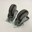 Used Lot of 2 Superior 4" Casters, Plate Dimensions: 2.375" x 3.625", With Lock