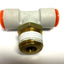Used Lot of 10 SMC KQ2T13-37S Pneumatic Tee Fittings, 1/2" NPT, 1/2" Tubing