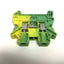 Used Lot of 3 Eaton Cutler Hammer UT 4-PE Din Rail Mount Terminal Blocks Grounded