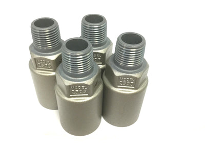 New Lot of 4 New SMC 2505-N003 Silencer 2500M, Fitting: 3/8" NPT, Zinc Die Cast