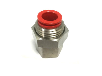 New SMC KQE13-37-X23 One Touch Fitting Union, 1-Touch Stainless 1/2" NPT