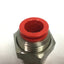 New SMC KQE13-37-X23 One Touch Fitting Union, 1-Touch Stainless 1/2" NPT