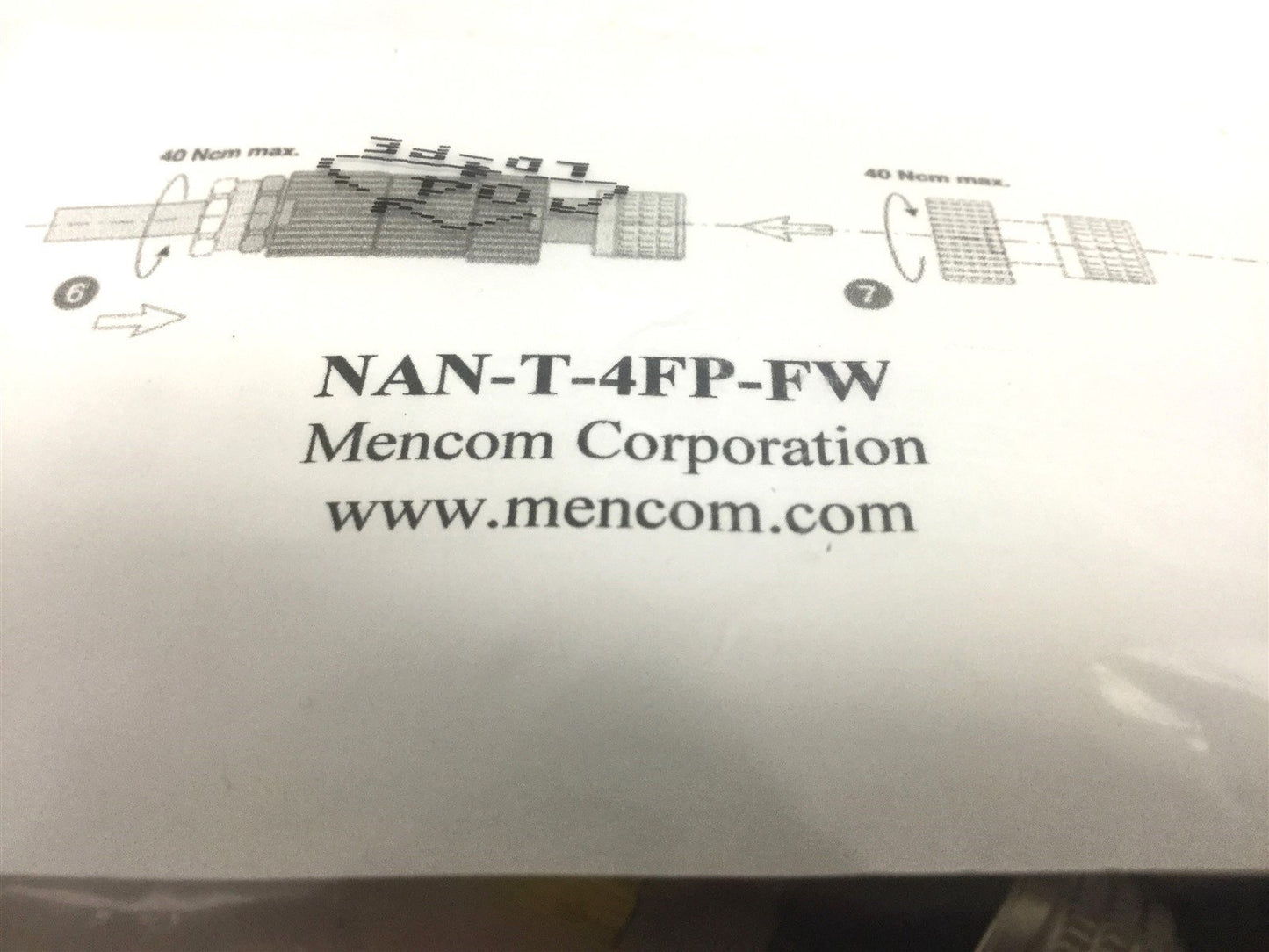New Lot of 2 New Mencom Corporation NAN-T-4FP-FW Field Wireable Sensor Plug