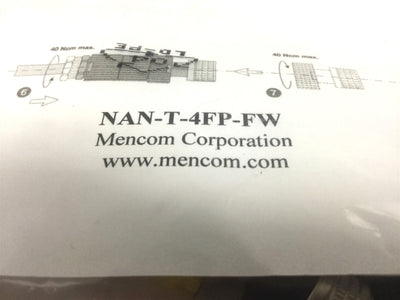 New Lot of 2 New Mencom Corporation NAN-T-4FP-FW Field Wireable Sensor Plug
