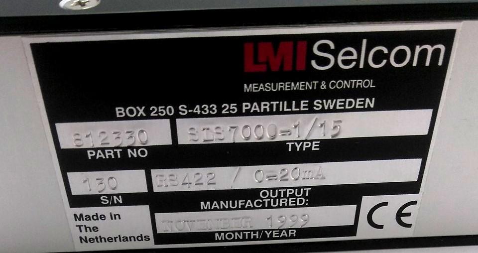 Used LMI SLS7000-1/15-IS SLS-PPU Controller, 15-Pin D-Sub 11-Pin Round 24VDC 2m Cable