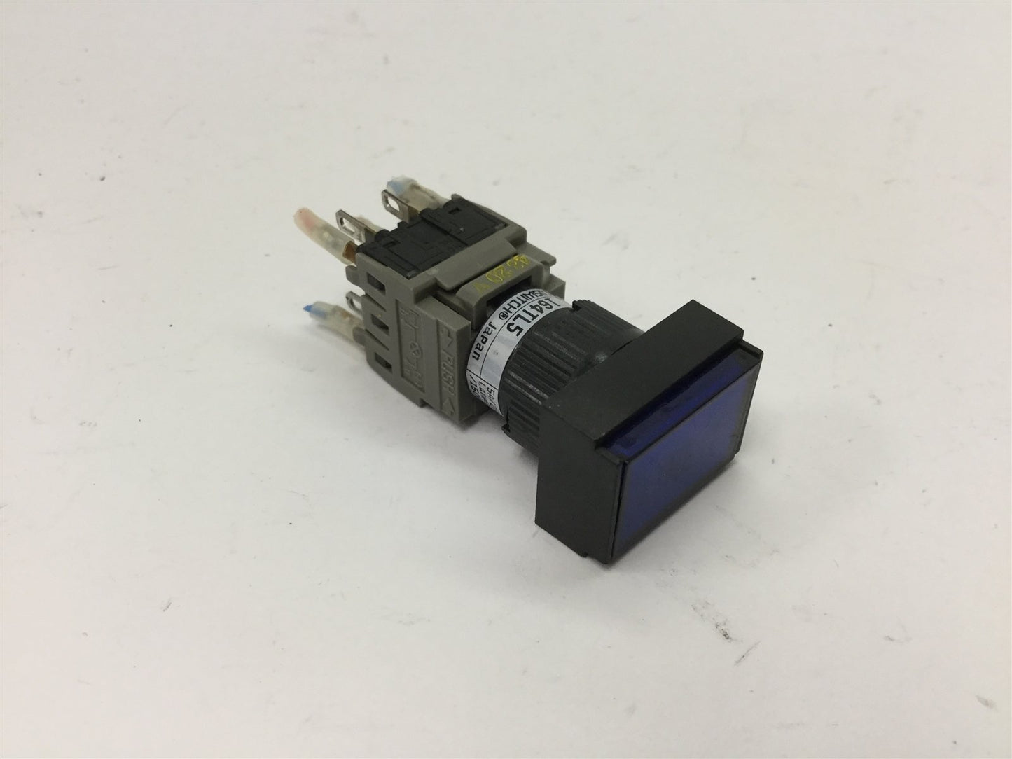 Used Alcoswitch 164TL5 Blue Maintained Illuminated Push Button, Rating: 5A 250VAC