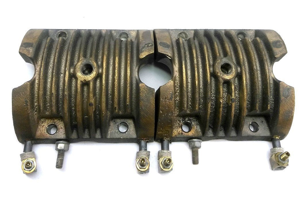 Used DS25178 Barrel Heater, 2" ID, 4" OD, 4 3/8" Long, 2 1/4" C2C Holes, 450W 230V