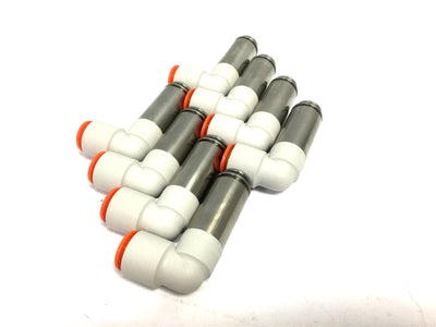 New – Open box Lot of 8 New SMC KQ2L11-14-X225 Solenoid Valve Fittings, Ports: 3/8" Tube