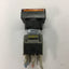 Used Alcoswitch 164TL5 Amber Maintained Illuminated Push Button, Rating: 5A 250VAC