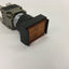 Used Alcoswitch 164TL5 Amber Maintained Illuminated Push Button, Rating: 5A 250VAC