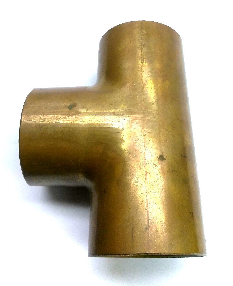 Used NIBCO 611 Wrot Copper Tee, 2 1/2", C x C x C, OD: 2 5/8", 336PSI