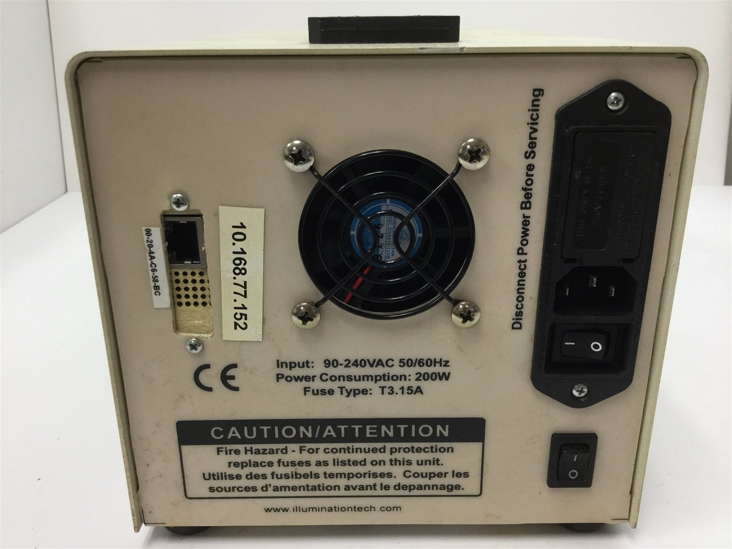 Used Illumination Technologies UBerLED 250 LED RED Light Source, Input: 90-240VAC