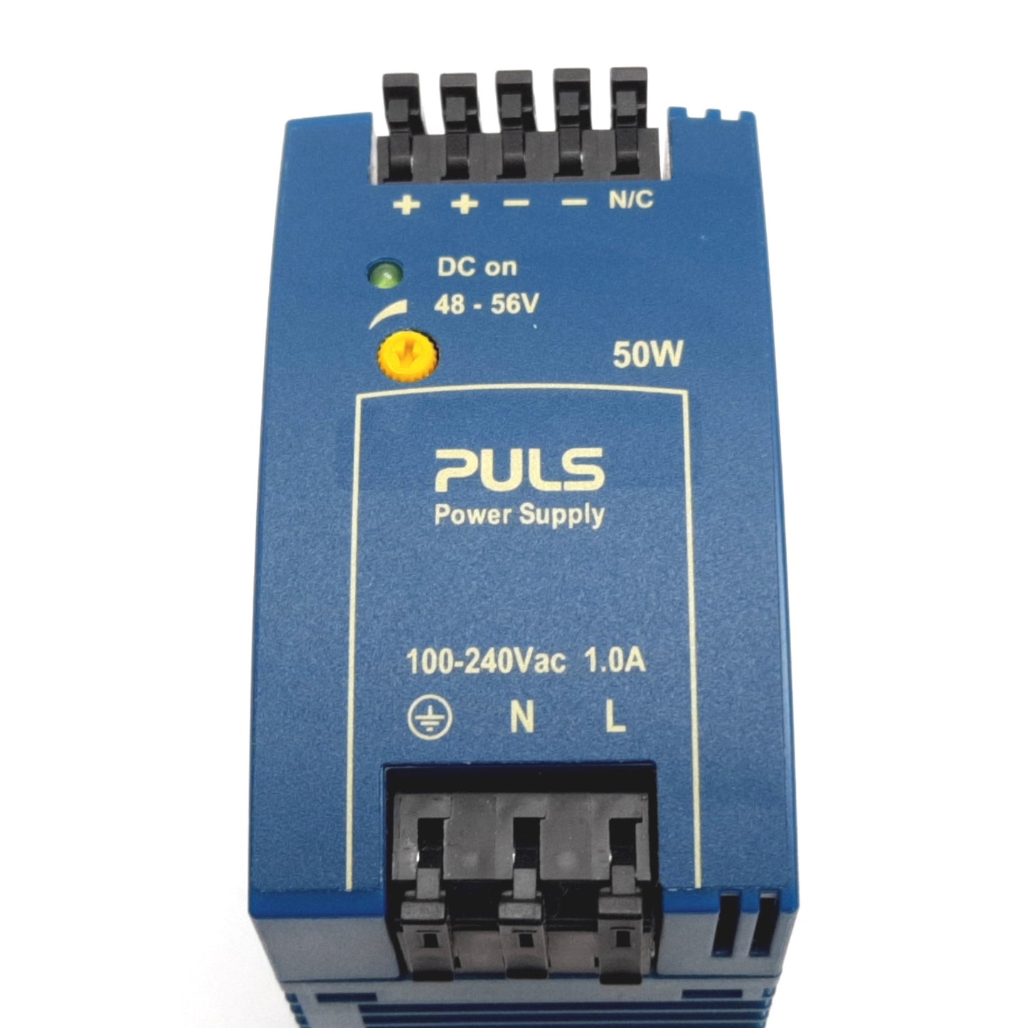 Used Puls ML50.105 Power Supply, Input: 100-240VAC 1A 50/60Hz, Output: 48-56VDC 50W