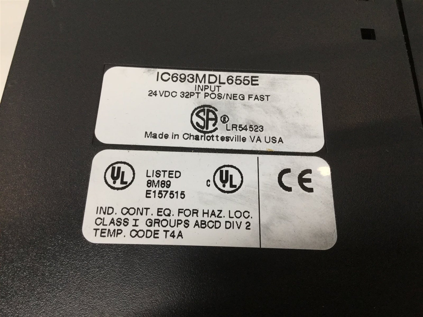 Used GE Fanuc IC693MDL655E PLC Discrete Input Module 24VDC POS/NEG Fast Logic 32-Pt
