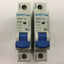 Used Lot of 2 CHINT NB1-63 B10 Circuit Breakers, 1-Pole, Rating: 10A 277VAC 110VDC