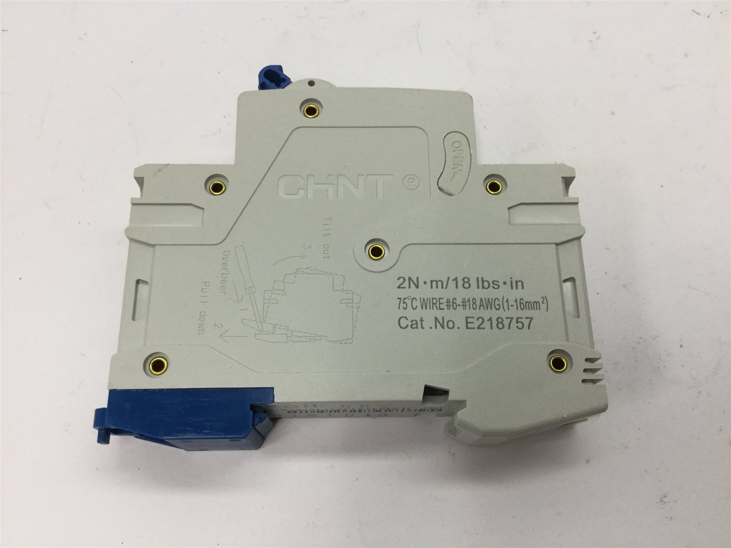 Used Lot of 2 CHINT NB1-63 B10 Circuit Breakers, 1-Pole, Rating: 10A 277VAC 110VDC