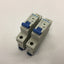 Used Lot of 2 CHINT NB1-63 B6 Circuit Breakers, 1-Pole, Rating: 6A 277VAC 110VDC