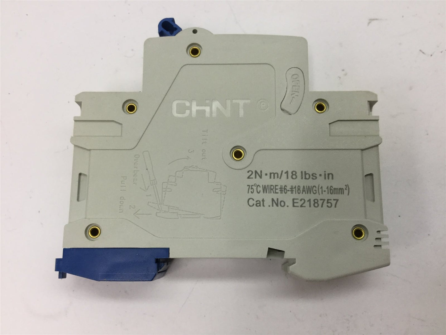 Used Lot of 2 CHINT NB1-63 B6 Circuit Breakers, 1-Pole, Rating: 6A 277VAC 110VDC