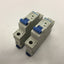 Used Lot of 2 CHINT NB1-63 B2 Circuit Breakers, 1-Pole, Rating: 2A 277VAC 110VDC