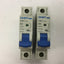 Used Lot of 2 CHINT NB1-63 D2 Circuit Breakers, 1-Pole, Rating: 2A 277VAC, DIN Rail