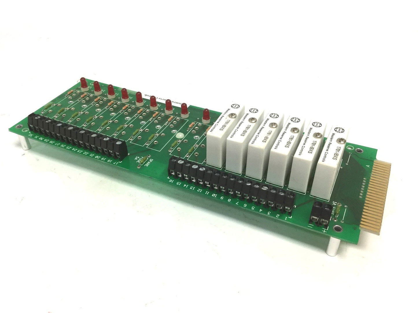 Used Western Reserve Controls 1781-A16A I/O Board Card, 6 1781-IBXS Input Relays