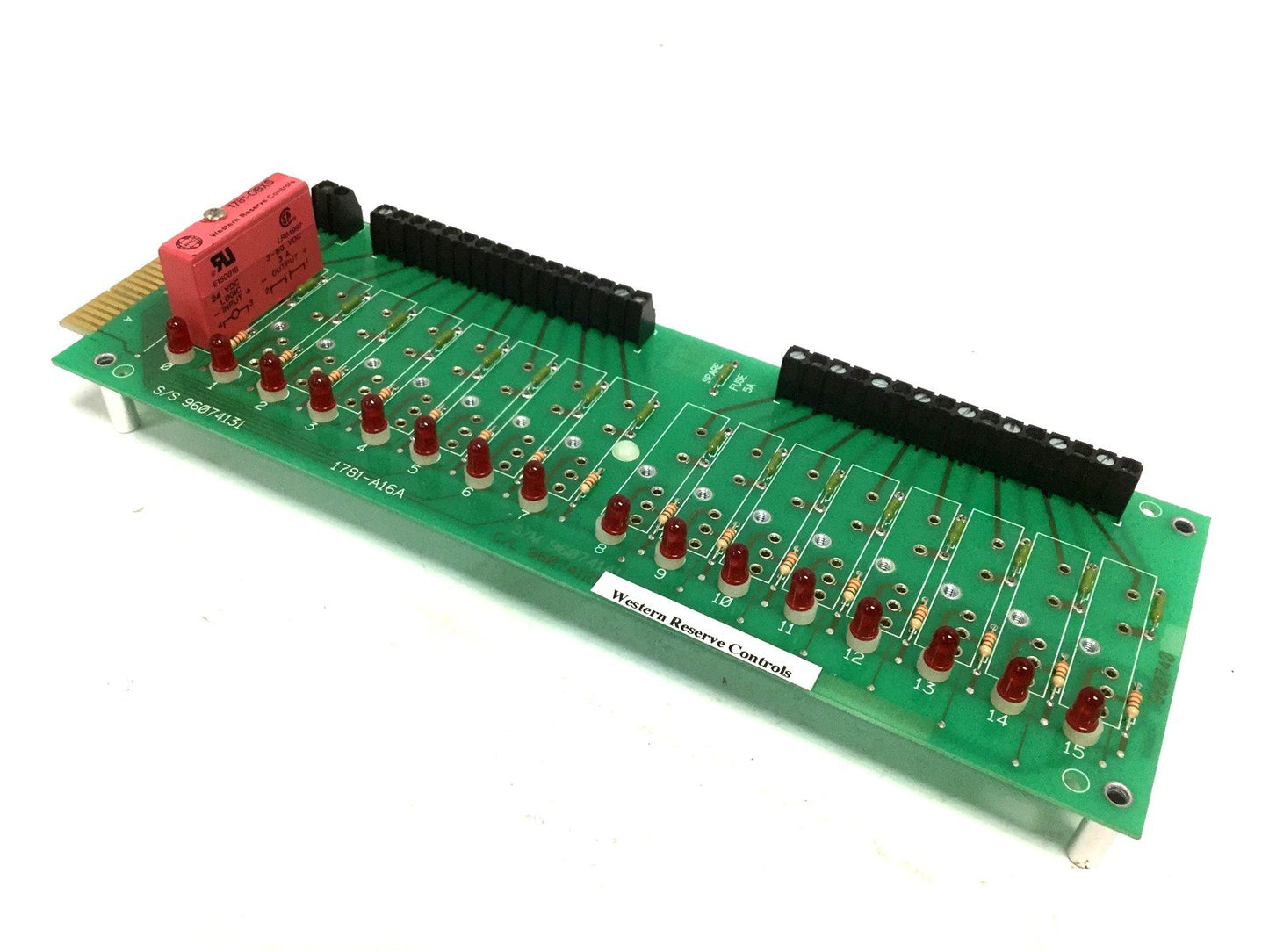 Used Western Reserve Controls 1781-A16A I/O Board Card, 1781-OBXS Output Relay