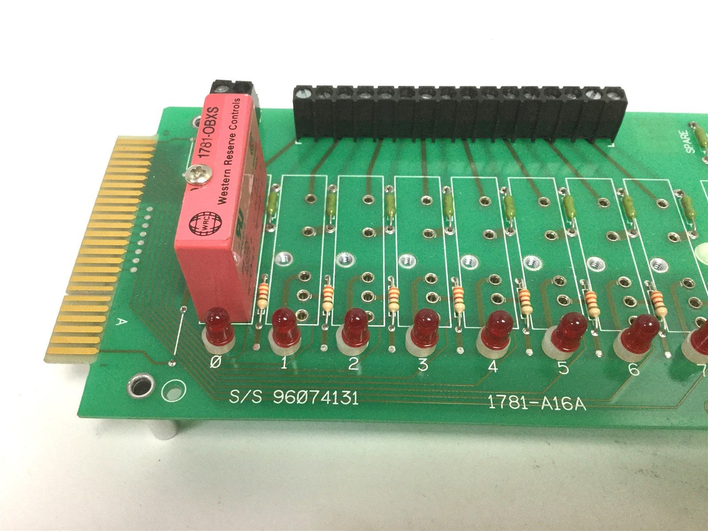 Used Western Reserve Controls 1781-A16A I/O Board Card, 1781-OBXS Output Relay