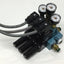 Used Bank of 3 MAC 35A-FAJ-DDAJ-1KA Solenoid Valve w/Regulator and Gauge 24VDC 120psi