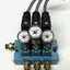 Used Bank of 3 MAC 35A-FAJ-DDAJ-1KA Solenoid Valve w/Regulator and Gauge 24VDC 120psi