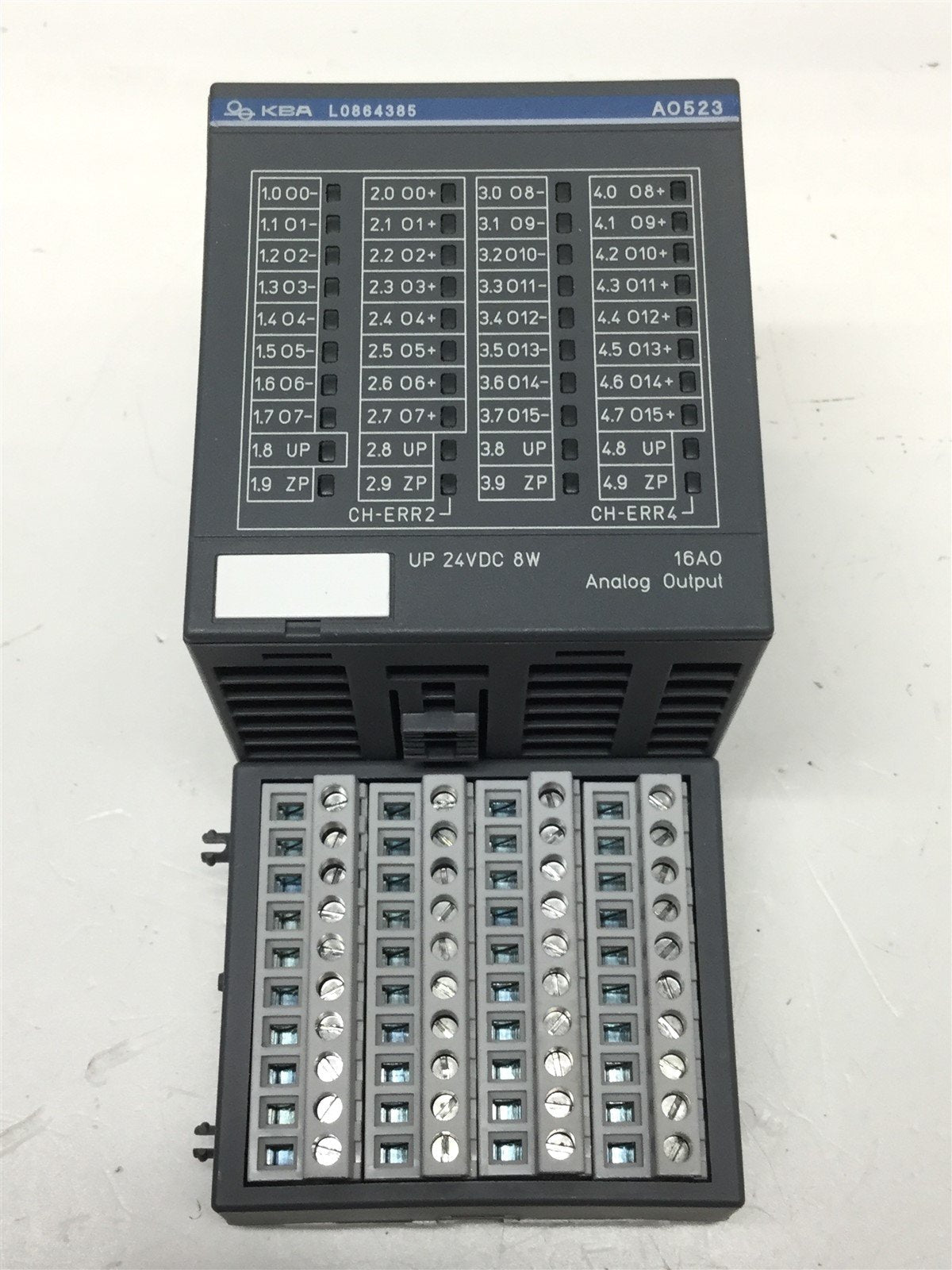 Used ABB AO523 1SAP250200R3001 PLC Analog Output Module, 16 Out, +/-10V, 0/4-20mA