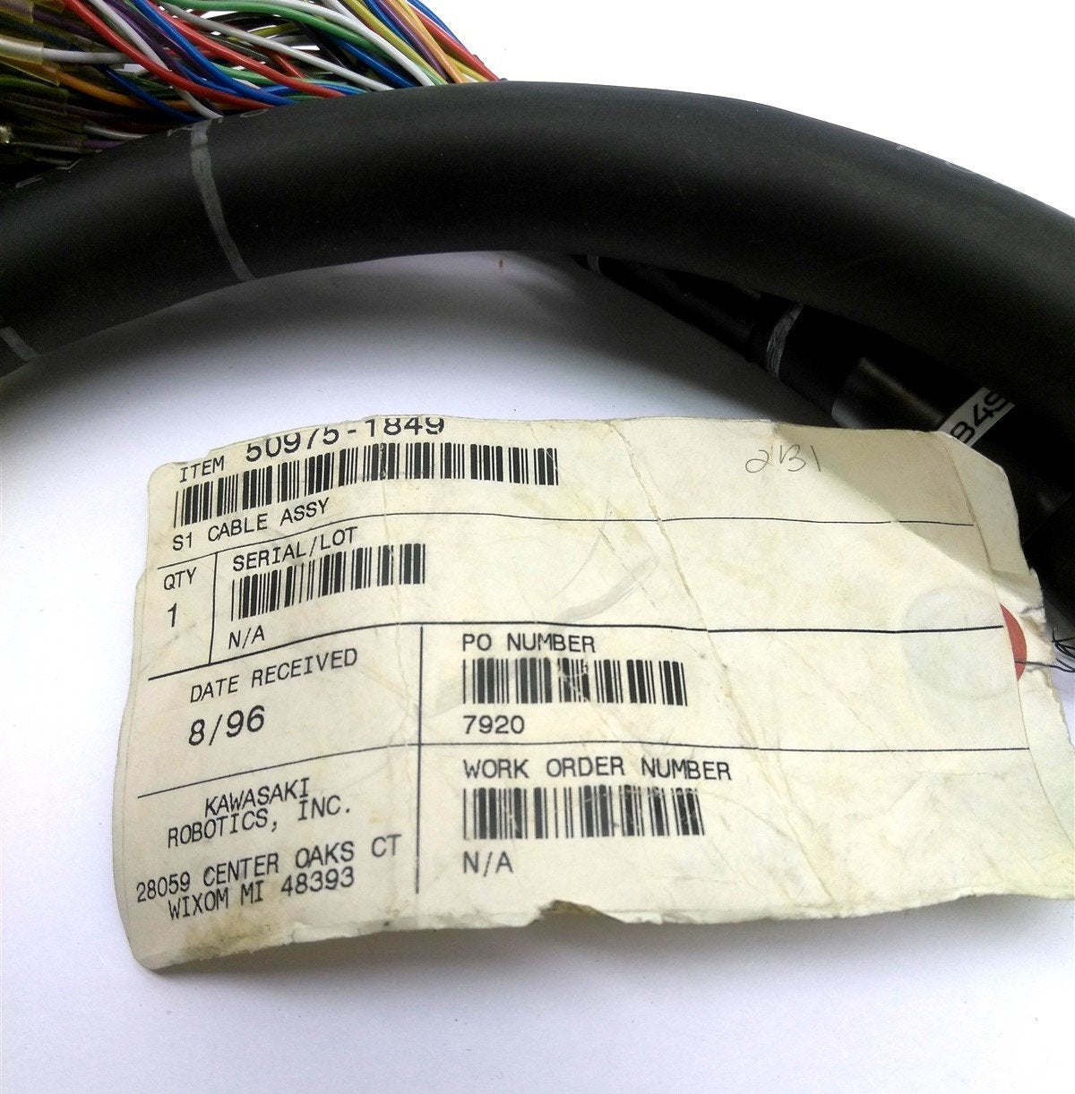 New Kawasaki Robotics 50975-1949 Cable Assembly, 64-Pin Header to 73-Pin Round, 4.5'