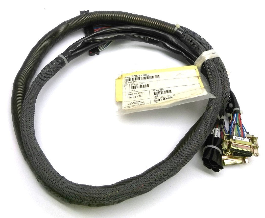 New Kawasaki Robotics 50975-1850 S2 Wiring Harness, 4x 15-Pin D-Sub to 64-Pin Header